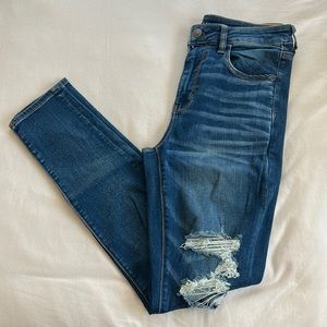 American Eagle Distressed Medium Wash Denim